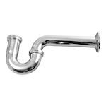 Dearborn® 704BN-1 P-Trap, 1-1/2 in Nominal, 1-1/2 in Inlet x 1-1/2 in Outlet, Brass, Slip Joint Connection, Import