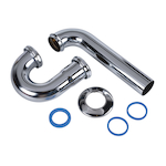 Dearborn® 704BN-1 P-Trap, 1-1/2 in Nominal, 1-1/2 in Inlet x 1-1/2 in Outlet, Brass, Slip Joint Connection, Import