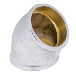 Dearborn® 1664SL-2 Solder Elbow, 1-1/4 in Nominal, 45 deg, Cast Brass, Polished Chrome, Import