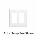 Leviton® Decora® 80409-T Standard Size Wall Plate, 2 Gangs, 4.56 in W x 4.5 in H, Thermoset, Light Almond