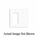 Leviton® Decora® 80708-I Blank Standard Size Combination Wall Plate, 2 Gangs, 4.56 in W x 4.5 in H, Thermoplastic, Ivory