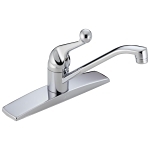 DELTA® 100LF-WF Classic Kitchen Faucet, 1.8 gpm Flow Rate, 8 in Center, Swivel Spout, Polished Chrome, 1 Handles, Domestic