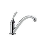 DELTA® 101-DST Classic Kitchen Faucet, 1.8 gpm Flow Rate, Swivel Spout, Polished Chrome, 1 Handles