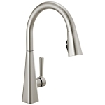 DELTA® 19802Z-SP-DST Lenta™ Single Faucet, 1.8 gpm Flow Rate, Spotshield Stainless, 1 Handles, 1 or 3 Faucet Holes, Domestic, Commercial