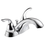 DELTA® 2523LF-MPU Centerset Lavatory Faucet, Classic, Polished Chrome, 2 Handles, Metal Pop-Up Drain, 1.2 gpm