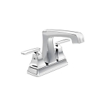 DELTA® 2564-MPU-DST Ashlyn® Centerset Lavatory Faucet, Polished Chrome, 2 Handles, Metal Pop-Up Drain, 1.2 gpm Flow Rate