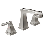 DELTA® 3564-SSMPU-DST Ashlyn® Widespread Lavatory Faucet, Commercial, 1.5 gpm Flow Rate, 4-1/8 in H Spout, 4 to 16 in Center, Stainless Steel, 2 Handles, Pop-Up Drain