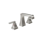 DELTA® 3564-SSMPU-DST Ashlyn® Widespread Lavatory Faucet, Commercial, 1.5 gpm Flow Rate, 4-1/8 in H Spout, 4 to 16 in Center, Stainless Steel, 2 Handles, Pop-Up Drain