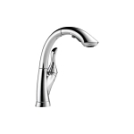 DELTA® 4153-DST Linden™ Kitchen Faucet, Commercial, 1.5 gpm Flow Rate, 360 deg High-Arc Spout, Polished Chrome, 1 Handles, 1/3 Faucet Holes, Domestic
