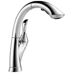 DELTA® 4153-DST Linden™ Kitchen Faucet, Commercial, 1.5 gpm Flow Rate, 360 deg High-Arc Spout, Polished Chrome, 1 Handles, 1/3 Faucet Holes, Domestic