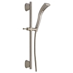 DELTA® 51579-SS Hand Shower, 1-Function Shower Head, 1.75 gpm Flow Rate, 82 in L Hose, 1/2 in Connection, Stainless Steel, Import
