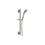 DELTA® 51579-SS Hand Shower, 1-Function Shower Head, 1.75 gpm Flow Rate, 82 in L Hose, 1/2 in Connection, Stainless Steel, Import