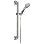 DELTA® 51900 Traditional Decorative Shower Kit, 9 Shower Head, 2 gpm Flow Rate, 82 in L Hose, Polished Chrome, Import
