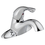 DELTA® 520-MPU-DST Classic Centerset Lavatory Faucet, Polished Chrome, 1 Handles, 50/50 Pop-Up Drain, 1.2 gpm Flow Rate