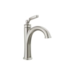 DELTA® 532-SSMPU-DST Woodhurst™ Single Handle Bathroom Faucet, 1.2 gpm Flow Rate, 5.38 in H Spout, 1 Handles, Pop-Up Drain, 1 Faucet Holes, Brilliance Stainless, Lavatory Function