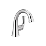 DELTA® 533LF-MPU Kayra™ Bathroom Faucet, 1.2 gpm at 60 psi Flow Rate, 4-1/2 in H Spout, 1 Handle, Metal Push Pop-Up Drain, 1 Faucet Hole, Polished Chrome