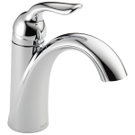 DELTA® 538-MPU-DST Lahara® Centerset Lavatory Faucet, Commercial, 1.2 gpm Flow Rate, 3-15/16 in H Spout, 1 Handles, Pop-Up Drain, 1/3 Faucet Holes, Polished Chrome, Function: Traditional