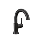 DELTA® 559HA-BL-DST Trinsic® Lavatory Faucet, 1.2 gpm Flow Rate, 8-7/8 in H Spout, 1 Handle, Metal Push Pop-Up Drain, 1 Faucet Hole, Matte Black, Function: Traditional