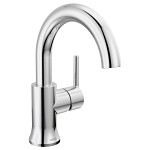 DELTA® 559HA-DST Trinsic® Lavatory Faucet, Commercial, 1.2 gpm Flow Rate, 5-3/4 in H Spout, 1 Handles, Push Pop-Up Drain, 1 Faucet Holes, Polished Chrome, Function: Traditional