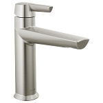 DELTA® 571-SS-PR-MPU-DST Galeon™ Bathroom Faucet, Commercial/Residential, 1.2 gpm Flow Rate, 5-1/8 in H Spout, 1 Handles, Metal Push Pop-Up Drain, 1 Faucet Holes, Lumicoat™ Stainless