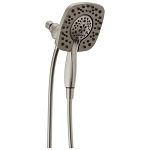 DELTA® 58498-SS In2ition® 2-in-1 Shower Head and Hand Shower Combo, 1.75 gpm Flow Rate, 60 to 82 in L Hose, Brilliance® Stainless Steel, Import