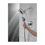 DELTA® 58498 In2ition® 2-in-1 Shower Head and Hand Shower Combo, 1.75 gpm Flow Rate, 60 to 82 in L Hose, Polished Chrome