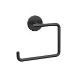 DELTA® 759460-BL Trinsic® Towel Ring, 6-13/32 in L Bar, 2 in OAD x 5-11/16 in OAH, Matte Black, Import