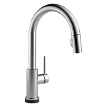 DELTA® 9159T-AR-DST Trinsic® Kitchen Faucet, 1.8 gpm Flow Rate, Arctic™ Stainless Steel, 1 Handles, 1 or 3 Faucet Holes, Function: Traditional, Commercial