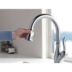 DELTA® 9178-AR-DST Leland® Kitchen Faucet, 1.8 gpm Flow Rate, Arctic™ Stainless Steel, 1 Handles, 1/3 Faucet Holes, Function: Traditional, Domestic, Commercial