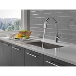 DELTA® 9191-AR-PR-DST Monrovia™ Pull-Down Kitchen Faucet With Diamond Seal®, Touch-Clean® and MagnaTite™ Technology, 1.8 gpm Flow Rate, Arctic Stainless, 1 Handles, 1 Faucet Holes, Import, Commercial/Residential