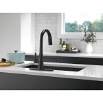 DELTA® 9191-BL-DST Monrovia™ Pull-Down Kitchen Faucet With Diamond Seal®, Touch-Clean® and MagnaTite™ Technology, 1.8 gpm Flow Rate, Matte Black, 1 Handles, 1 Faucet Holes, Commercial/Residential