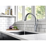 DELTA® 9192-AR-DST Addison™ Kitchen Faucet, 1.5 gpm Flow Rate, Arctic™ Stainless Steel, 1 Handles, 1 Faucet Holes, Function: Traditional, Commercial