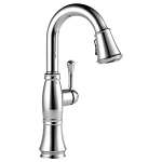 DELTA® 9997-PR-DST Pull-Down Bar/Prep Faucet, Cassidy™, Lumicoat Polished Chrome, 1 Handle, 1.8 gpm at 60 psi