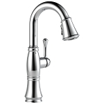 DELTA® 9997-PR-DST Pull-Down Bar/Prep Faucet, Cassidy™, Lumicoat Polished Chrome, 1 Handle, 1.8 gpm at 60 psi