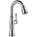 DELTA® 9997-AR-PR-DST Pull-Down Bar/Prep Faucet, Cassidy™, Lumicoat Arctic Stainless Steel, 1 Handle, 1.8 gpm at 60 psi