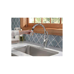 DELTA® B3310LF Kitchen Faucet, Foundations®, 1.8 gpm Flow Rate, 8 in Center, Swivel Spout, Polished Chrome, 1 Handles, Import