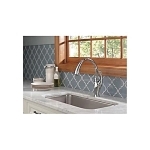 DELTA® B3310LF Kitchen Faucet, Foundations®, 1.8 gpm Flow Rate, 8 in Center, Swivel Spout, Polished Chrome, 1 Handles, Import