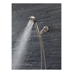 DELTA® 54434-SS20-PK Classic Shower Mount Hand Shower, 8 in Dia 5 Shower Head, 2 gpm Flow Rate, 60 in L Hose, 1/2 in Connection, Stainless Steel