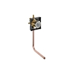DELTA® R10000-PFT-PX MultiChoice® Universal Prefab Shower Rough-In Valve Body, 1/2 in PEX Crimp Inlet x 1/2 in PEX Crimp Outlet, Forged Brass Body, Domestic