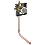 DELTA® R10000-PFT-PX MultiChoice® Universal Prefab Shower Rough-In Valve Body, 1/2 in PEX Crimp Inlet x 1/2 in PEX Crimp Outlet, Forged Brass Body, Domestic