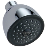 DELTA® RP28599 Shower Head, Push-Clean, 2 gpm Minimum, 1 Sprays, Wall Mount, 2 x 2-1/2 in Head, Import