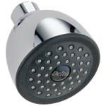 DELTA® RP38357 Universal Shower Head, Fundamentals™, 2 gpm Minimum, 1 Sprays, Wall Mount, 2-3/4 x 2-5/8 in Head, Import