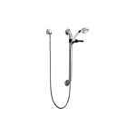 DELTA® RPW324HDF-1.5 Hand Shower With 24 in Adjustable Slide Bar Assembly, HDF, 1.5 gpm, 60 to 80 in L Hose, Stainless/White, Import