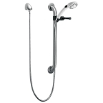 DELTA® RPW324HDF-1.5 Hand Shower With 24 in Adjustable Slide Bar Assembly, HDF, 1.5 gpm, 60 to 80 in L Hose, Stainless/White, Import