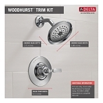 DELTA® T14232 Shower Trim, 1.75 gpm Shower, Polished Chrome