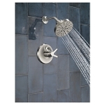DELTA® T17272-SS-PR Monitor® 17 Series Shower Trim With H2Okinetic® Technology, 6.2 gpm Valve, 1.75 gpm Shower, Lumicoat™ Stainless