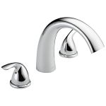 DELTA® T2705 Roman Tub Trim, Classic, 18 gpm Flow Rate, 8 to 16 in Center, Polished Chrome, 2 Handles, Function: Traditional