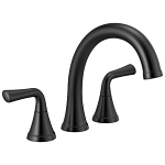 DELTA® T2733-BL Kayra™ Roman Tub/Whirlpool Faucet Trim, 10 to 16 in Center, Matte Black, 2 Handles, Domestic