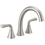 DELTA® T2733-SS Kayra™ Roman Tub/Whirlpool Faucet Trim, 10 to 16 in Center, Stainless Steel, 2 Handles, Domestic
