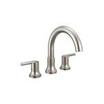 DELTA® T2759-SS Roman Tub Trim, Trinsic®, 1.75 gpm Flow Rate, 8 to 16 in Center, Stainless Steel, 2 Handles, Function: Traditional